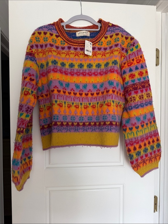 Free People Sweaters - Free People favorite things mixed print wool blend sweater in a small